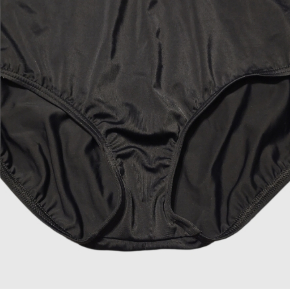 Lands' End One Piece Swimsuit Women's 14DDD Black Tugless Low Leg UPF 50 Beachy - Picture 5 of 9